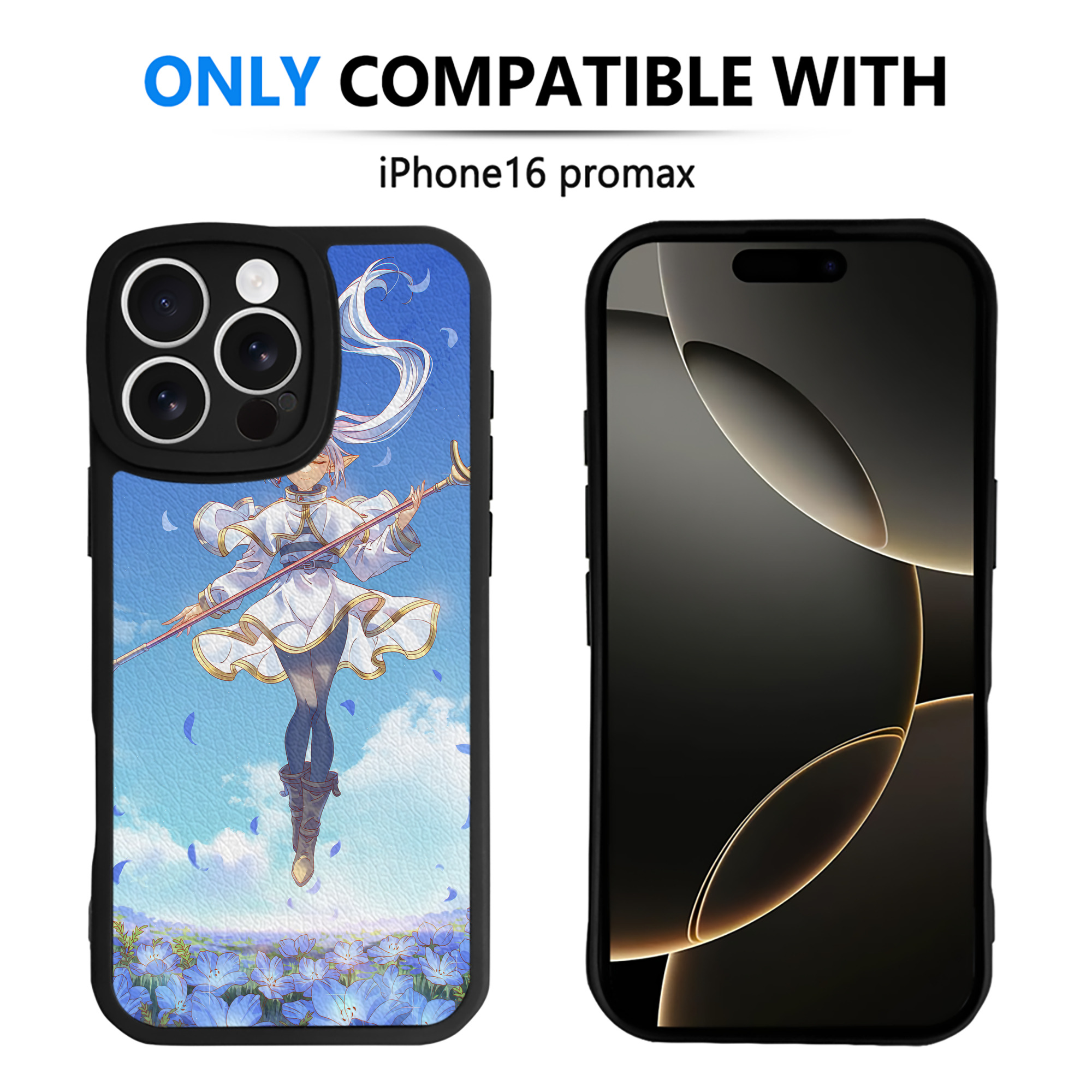 （画像用） 葬送のフリーレン Frieren 【iPhone 16シリーズ対応】シリコンスマホケース（レザー調） 材質：シリコン
